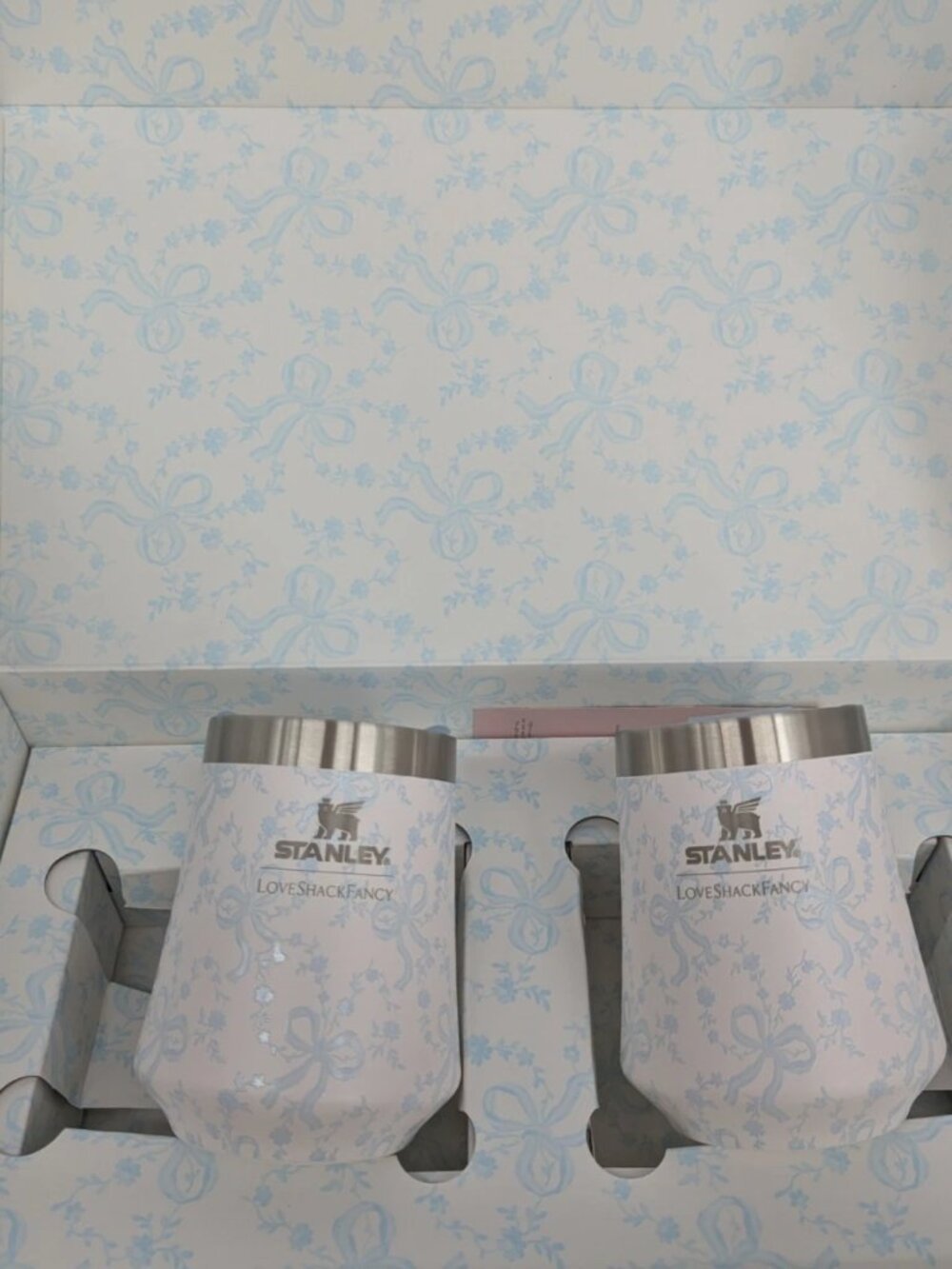 NEW Stanley 1913 x LoveShackFancy The Reserve Wine Tumbler gift Set 2 cups 🍷